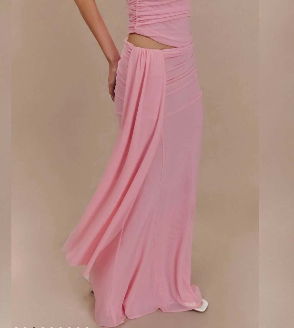 MESHKI Brooklyn Mesh Maxi Set in Candy Pink - Picture 5 of 7